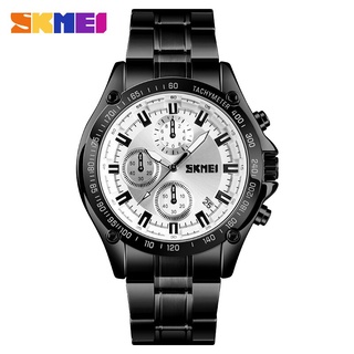 SKMEI Quartz Watch Men Stainless Steel Strap Waterproof Watches Date Clock Man Fashion Casual Sport Watch