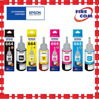 หมึกเครื่องพิมพ์อิงค์เจ็ท Epson Ink 664 หมึกขวดแท้ (L100/L200) สามารถออกใบกำกับภาษีได้