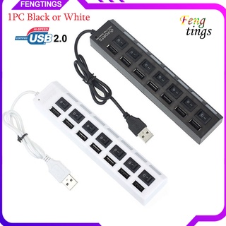 【Ft】7/4 พอร์ต Usb 2.0 Hub อะแดปเตอร์แยกสวิทช์เปิด / ปิดสําหรับคอมพิวเตอร์แล็ปท็อปพีซี