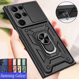 เคสโทรศัพท์มือถือ ป้องกันกล้อง กันกระแทก พร้อมแหวนแม่เหล็ก สําหรับ Samsung A32 A52 A72 A51 4G M33 A52S A53 A33 5G A31