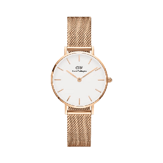 (ซื้อคู่ถูกกว่า) Daniel Wellington นาฬิกาข้อมือ Petite Melrose RG White 28มม สีโรสโกลด์