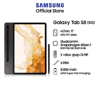 ภาพหน้าปกสินค้าSamsung Galaxy Tab S8 5G (8/128GB) ที่เกี่ยวข้อง
