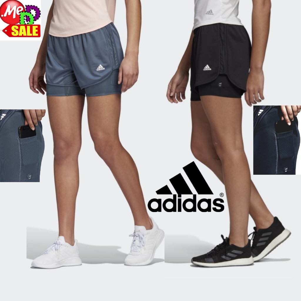 Adidas - ใหม่ กางเกงขาสั้นใส่วิ่งออกกำลังกายมีซับในขาสั้น 2-IN-1 ADIDAS  MARATHON 20 TWO-IN-ONE SHORTS FS9845 GC6652 AD | Shopee Thailand