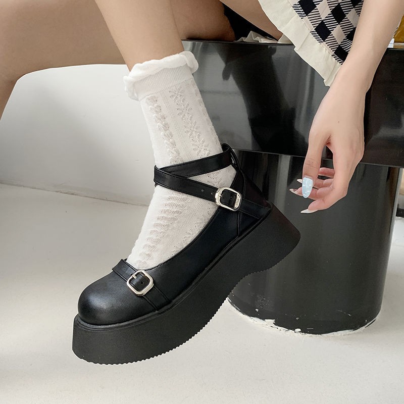 รองเท้าหนังขนาดเล็กหญิงสไตล์อังกฤษ-2021-ฤดูร้อนใหม่ญี่ปุ่น-lolita-แพลตฟอร์มหัวใหญ่น้องสาวนุ่ม-mary-jane-รองเท้า