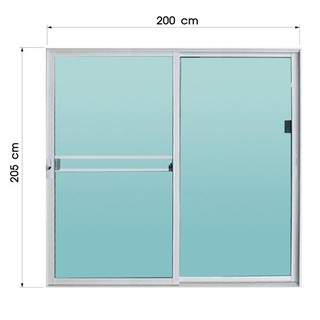 Aluminum door DOOR S-S ONE STOP/F8 200X205CM WHITE Door frame Door window ประตูอลูมิเนียม ประตูAluminum บานเลื่อน S-S มุ