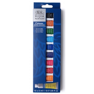 ชุดสีน้ำ 10 สี Set of Cotman Watercolor paints - Winsor &amp; Newton - 10 colors x 5 ml