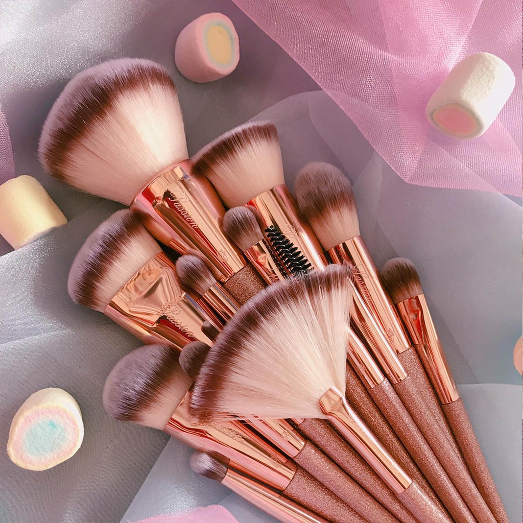 แปรงแต่งหน้า-passion-brushes-rose-gold-14-pcs