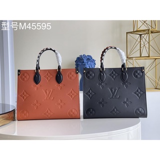 M45039 Louis LV giant monogram onthego shopping tote bag open traveling luggage handbag