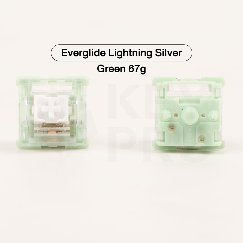 (10 ตัว) สวิตช์ Everglide Lightning Silver Linear Switch 60g 67g Linear ...