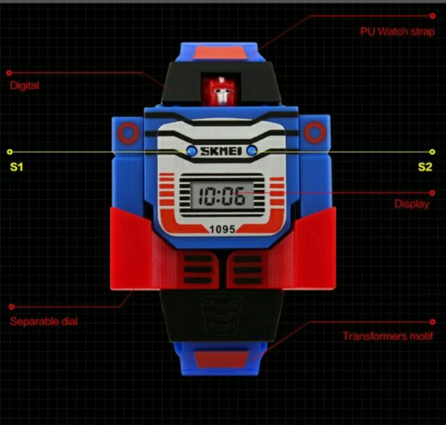 นาฬิกาข้อมือ-digital-robot-transformer-toy-สำหรับเด็ก