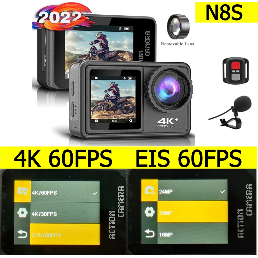 new-nanotech-2022-กล้องเซลฟี่สไตล์ใหม่-หน้าจอคู่-24mp-4k-60fps-eis-ถ่ายภาพ-วีดีโอ-กีฬา-เเถมฟรี-เลนส์เปลี่ยนได้-6-ชุด