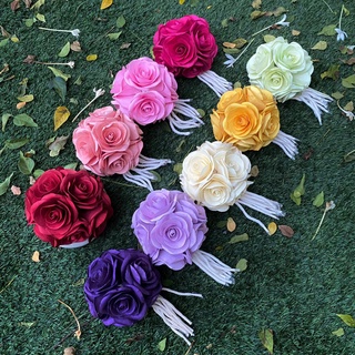 ดอกกุหลาบประดิษฐ์ ดอกไม้เชือก สามารถกระจายกลิ่นจากดิฟฟิวเซอร์ มี 9 สี (1 ดอก)
