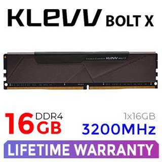 สินค้า 16GB (16GBx1) 3200MHz DDR4 RAM PC (แรมพีซี) KLEVV BOLT X (KD4AGU880-32A160T)