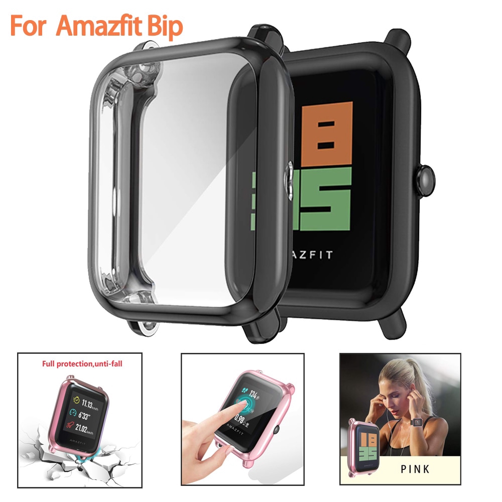 ภาพหน้าปกสินค้าเคสกรอบนาฬิกา ซิลิโคน tpu ป้องกันรอยหน้าจอ สําหรับ huami amazfit bip /1S /U /U Pro /GTS 2 mini watch