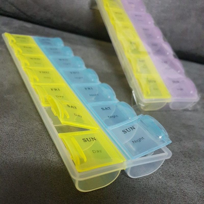 กล่องใส่ยา-ตลับใส่ยา-14ช่อง-7วัน2เวลา-มีวันบอก-pillbox