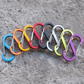 ภาพหน้าปกสินค้า❈S Shaped Carabiner Small 8 Type Buckle Aluminium Alloy Key Lock Clip Hook ที่เกี่ยวข้อง