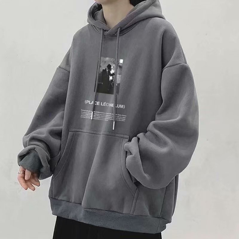 ภาพสินค้าเสื้อกันหนาว มีฮู้ด สไตล์เกาหลี สําหรับผู้ชาย 5 สี long sleeve hoodie จากร้าน yichen98715.th บน Shopee ภาพที่ 2
