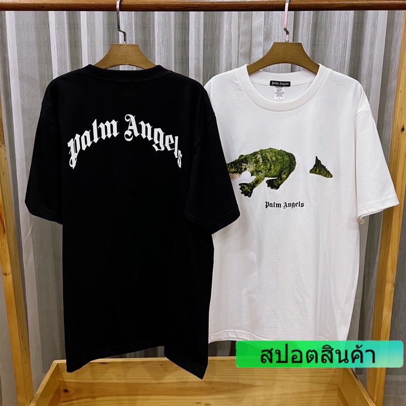 เสื้อยืดอินเทรนด์-cod-เสื้อยืดแขนสั้น-palmangels-จระเข้-comeing-club