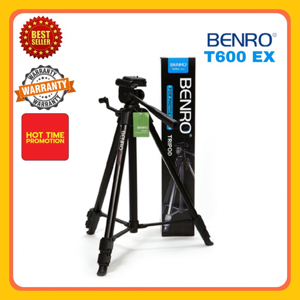 ขาตั้งกล้อง-3-ขา-ขาตั้งโทรศัพท์-ยี่ห้อ-benro-tripod-aluminum-รุ่น-t600-ex-สินค้าพร้อมส่ง