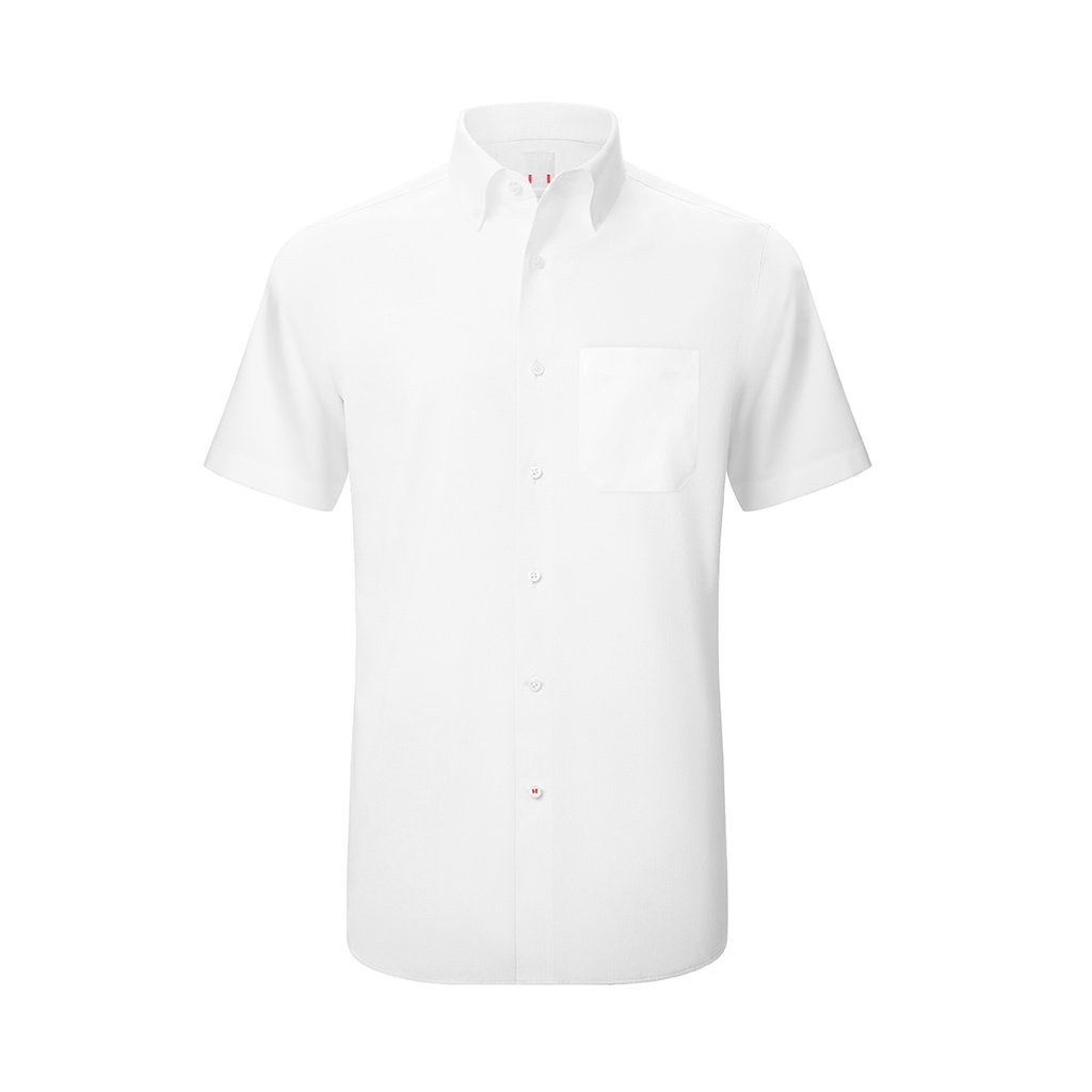 ภาพหน้าปกสินค้าGQWhite เสื้อเชิ้ตสะท้อนน้ำแขนสั้น สีขาว รุ่นมีกระเป๋า จากร้าน gqsize บน Shopee