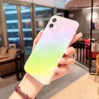 เคส TPUใสปรอทสายรุ้ง OPPO A7 A12 F9 A5S A15 A16 RENO6Z A74(5G)