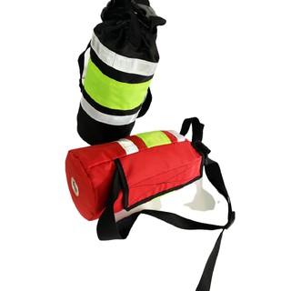 สินค้า กระเป๋าเชือกกู้ภัยทางน้ำ ถุงสำหรับใส่เชือกลอยน้ำ มีแถบสะท้อนแสงสะพายได้ คาดเอวได้สองแบบ