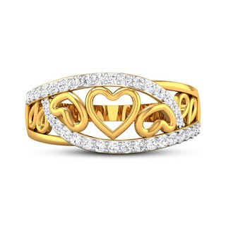 แหวนสีทองเครื่องประดับสำหรับผู้หญิง
