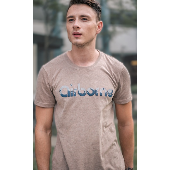 เสื้อยืด-airborne-classic-vintage-logo-airborne-lava-t-shirt-ผ้า-supremesoft