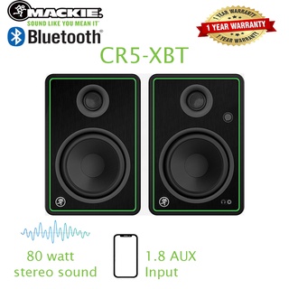 Mackie CR5-XBT 5″ Multimedia Monitors with Bluetooth (Pair)ลำโพงแบบมีกำลังขยายในตัวขนาดดอกลำโพง 5″ Polypropylene-Coated
