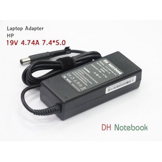 สายชาร์จอะแดปเตอร์โน๊ตบุ๊ค dv7, HDX X16 Series, ProBook 4310s, Mini-Note 2133 Laptop Charger Adapter HP 19V 4.74A 7.4*50