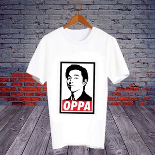 เสื้อยืดสีขาว สั่งทำ แฟนคลับ Fanmeeting ศิลปินเกาหลี โอปป้า กงยู Oppa Gong Yoo - OPA7