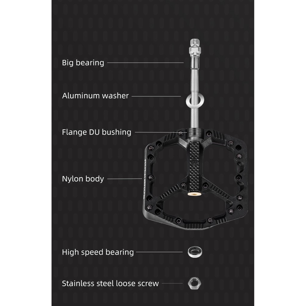 rockbros-ที่เหยียบเท้าจักรยาน-mtb-bmx-ไนล่อนกันน้ําน้ําหนักเบา