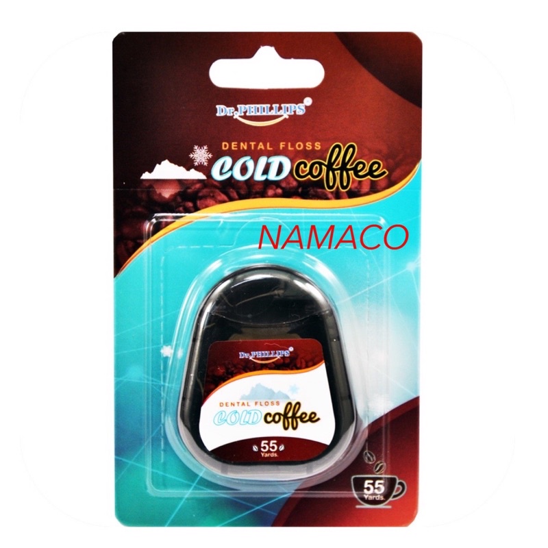 Dr. phillips dental floss cold coffee flavor 50m ไหมขัดฟัน 55 หลา กลิ่นกาแฟเย็น Shopee Thailand