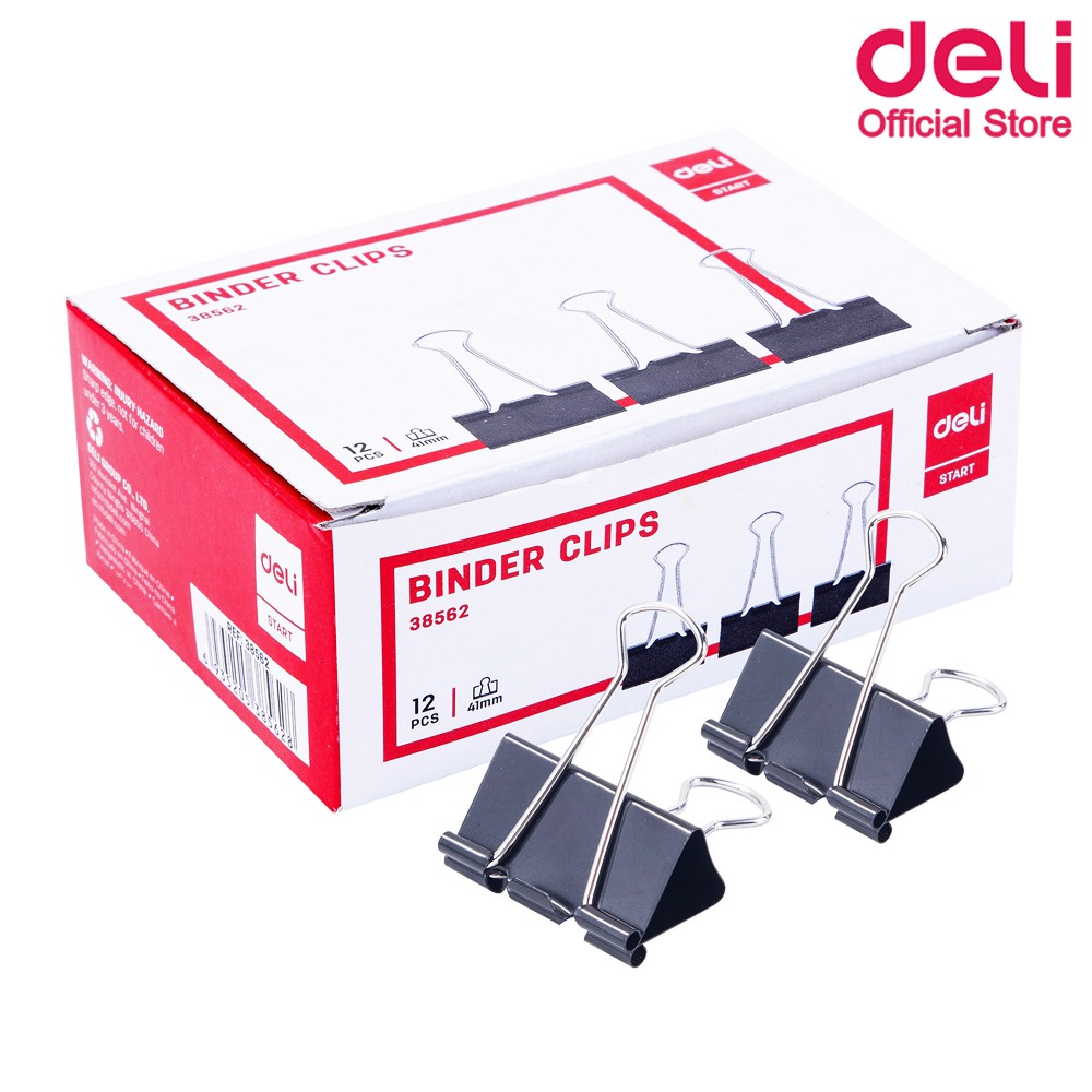 deli-38562-binder-clips-41mm-คลิปหนีบกระดาษ-สีดำ-ขนาด-41mm-แพ็ค-12-ชิ้น-คลิปหนีบกระดาษสีดำ-อุปกรณ์สำนักงาน-คลิปหนีบ-คลิป