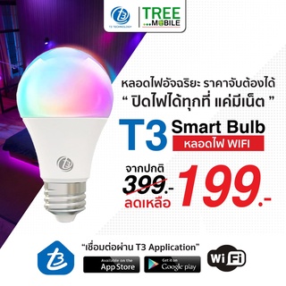ภาพหน้าปกสินค้า💡หลอดไฟอัจฉริยะ T3 Smart Bulb W-IFI💡ควบคุมโดยแอปพลิเคชั่น T3 Smart รองรับ Google Assistant ปรับสีได้ถึง16ล้านสี ที่เกี่ยวข้อง