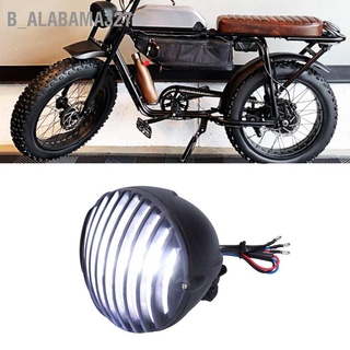 B_Alabama327 ไฟหน้ารถจักรยานยนต์ Led 12V ทรงกลม สีขาว สไตล์วินเทจ