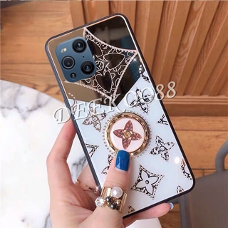 Ready Stock เคสโทรศัพท์ OPPO Find X3Pro 2021 Casing Luxury Fashion Diamond Clover Phone Case with Ring Stand Holder FindX3 X3 Pro Back Cover