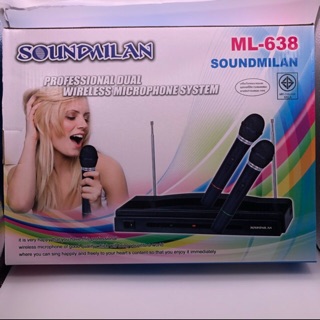 SOUNDMILAN ไมค์ลอยคู่ ไมค์โครโฟนไร้สาย Wireless microphone รุ่นML-638