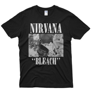 เสื้อยืดผ้าฝ้ายCOTTON พร้อมส่ง เสื้อยืด พิมพ์ลายวงเมทัล Nirvana Bleach สไตล์วินเทจ คุณภาพสูงS-5XL