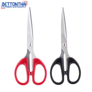 Deli 6034 Scissors stainless steel 160 mm กรรไกรสแตนเลส ขนาด 160 มิลลิเมตร คละสี 1 ชิ้น กรรไกร office school