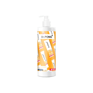 โปรโมชั่น : 500 ml สุดคุ้ม Dr.PONG Hyaluronic Ultra Light Sunscreen with Aquatide SPF50 PA กันแดดทาหน้า