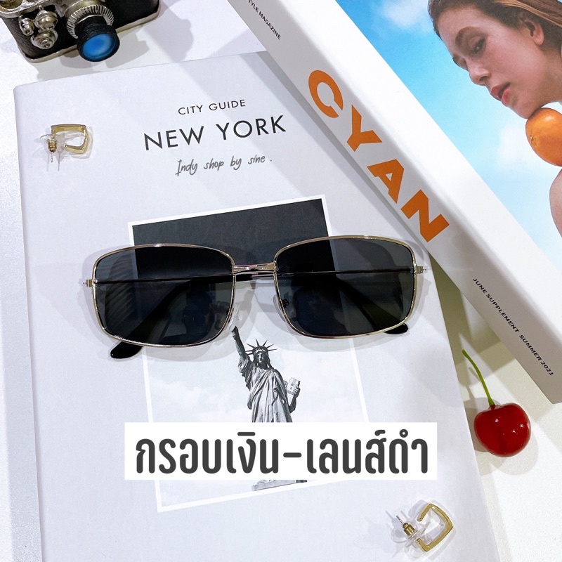 ภาพสินค้าแว่นวินเทจ Style 4kings รูแปง อินทร สีดำ สุดฮิต พร้อมส่งจากไทย TH แว่นแฟชั่น จากร้าน sine.kc บน Shopee ภาพที่ 8