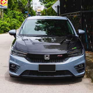 Carbon Plus ฝากระโปรงคาร์บอน ไฟเบอร์ - คาร์บอน เคฟล่า HONDA City 2020 (ลายสอง)