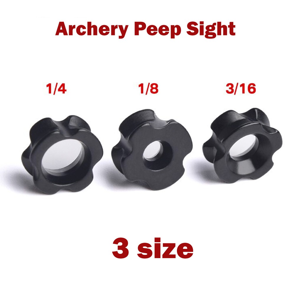 ราคาและรีวิวTOPOINT Archery Peep Sight Shot Compound Composite Bow Aluminum Alloy 1/8" , 1/4" , 3/16" Hunting View
