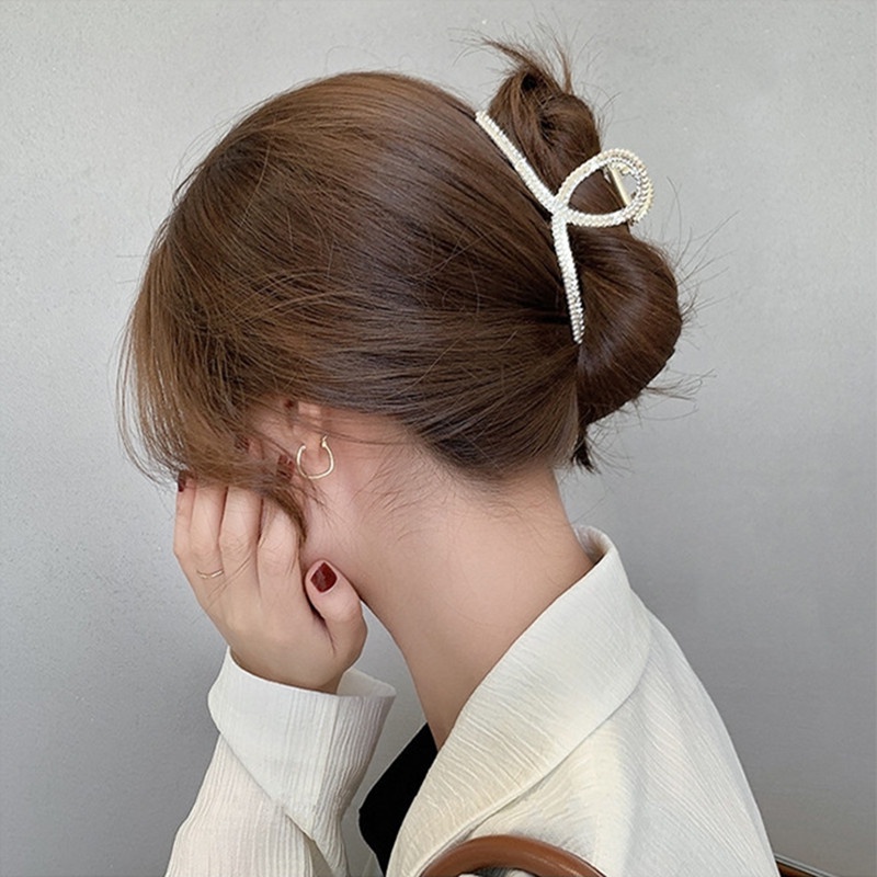 กิ๊บติดผม-ประดับไข่มุก-เพชร-ขนาดใหญ่-หรูหรา-เครื่องประดับ-แฟชั่นสําหรับผู้หญิง