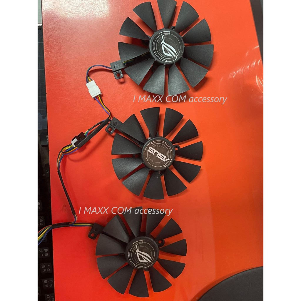 พัดลมการ์ดจอระบายความร้อนAsus Rog Strix Raptor Rx580 / 480 Gtx 1080 ...
