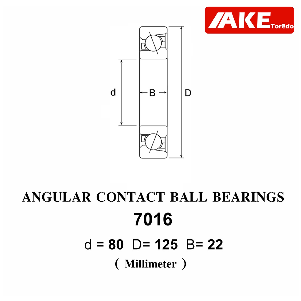 7016-ตลับลูกปืนเม็ดกลมสัมผัสเชิงมุม-80x125x22-mm-angular-contact-ball-bearing-single-row-จำหน่ายโดย-ake