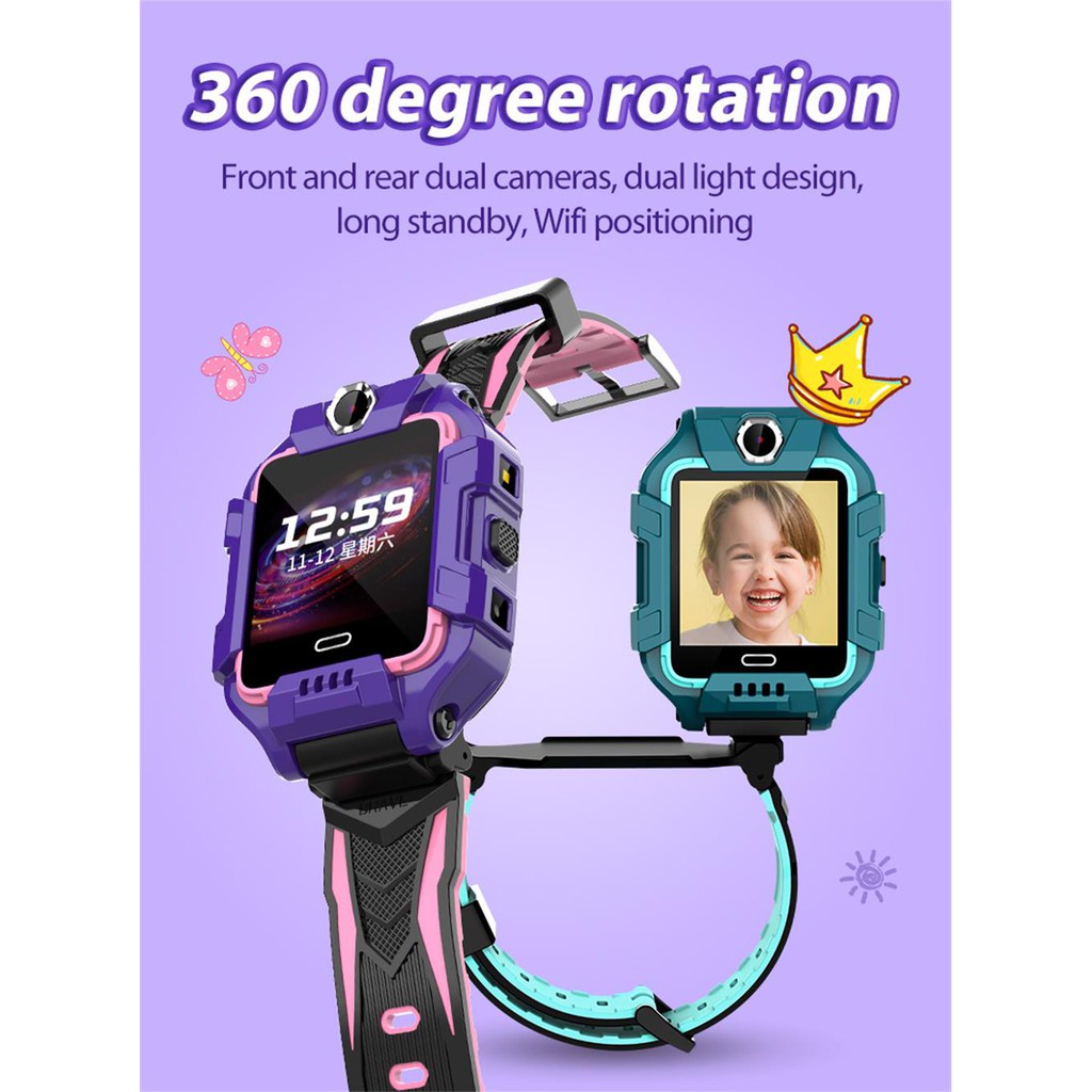 ใหม่-kids-4g-smart-watch-gps-wifi-lbs-ตำแหน่ง-sim-กล้องสองตัว-360-องศาหมุน-smartwatch-นาฬิกานาฬิกาโทรศัพท์สมาร์ทโฟน