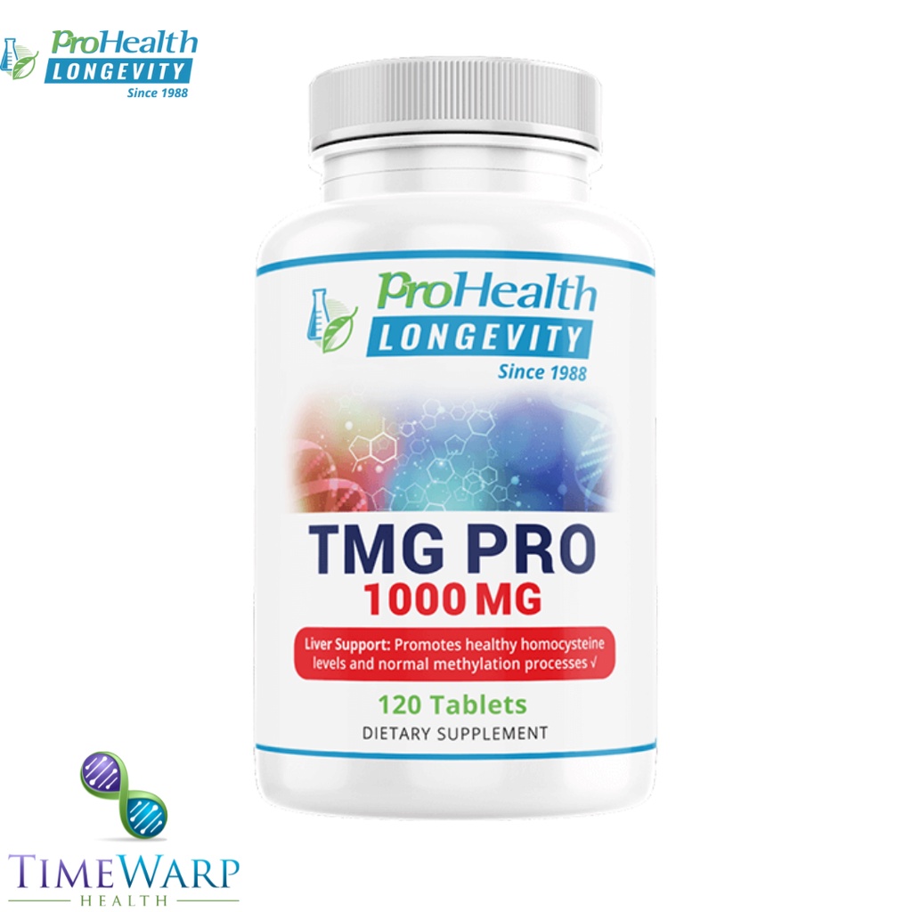 ภาพสินค้าProHealth TMG Pro Tablets 1000 mg 120 tablets อาหารเสริมเพิ่มเมทิล ช่วยเสริมการดูดซึม NMN จากร้าน timewarphealth บน Shopee ภาพที่ 1
