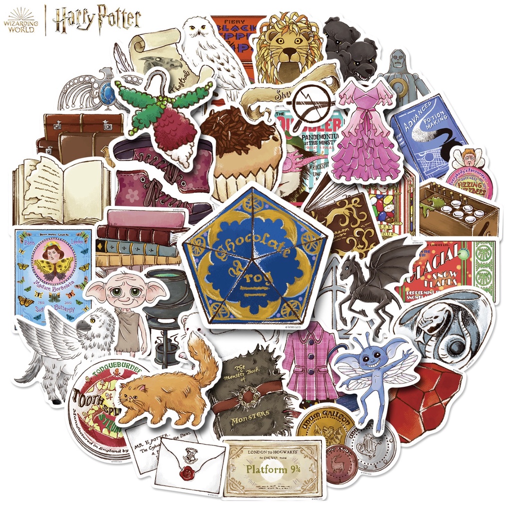 พร้อมส่ง-สติ๊กเกอร์-กันน้ำ-แฮร์รี่-พอตเตอร์-แบบ-b-50-ชิ้น-harry-potter